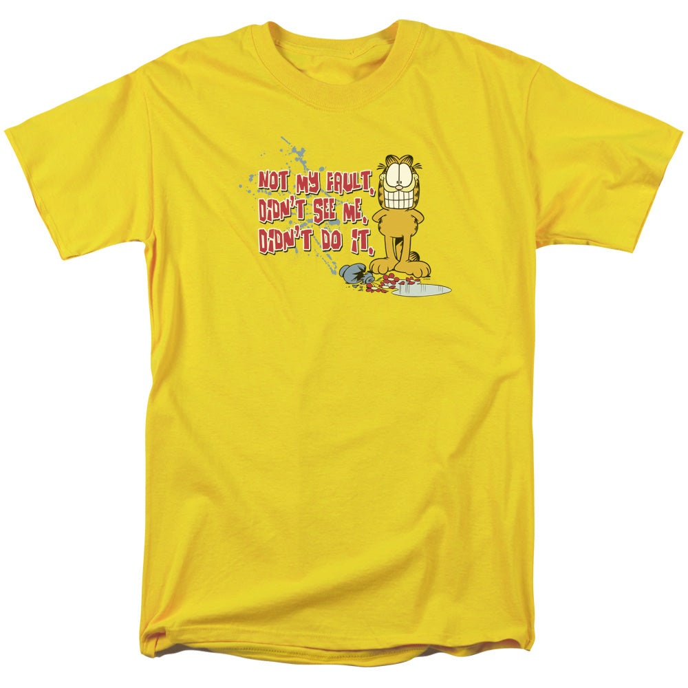 Garfield - Not My Fault - Short Sleeve Adult 18/1 - Yellow T-shirt