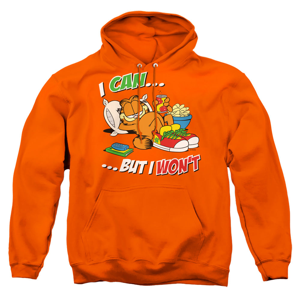 Garfield - I Can... - Adult Pull-over Hoodie - Orange