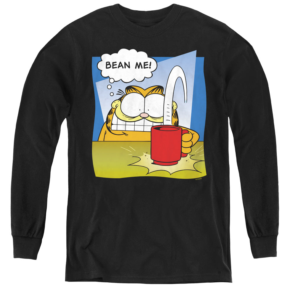 Garfield Bean Me - Youth Long Sleeve Tee - Black