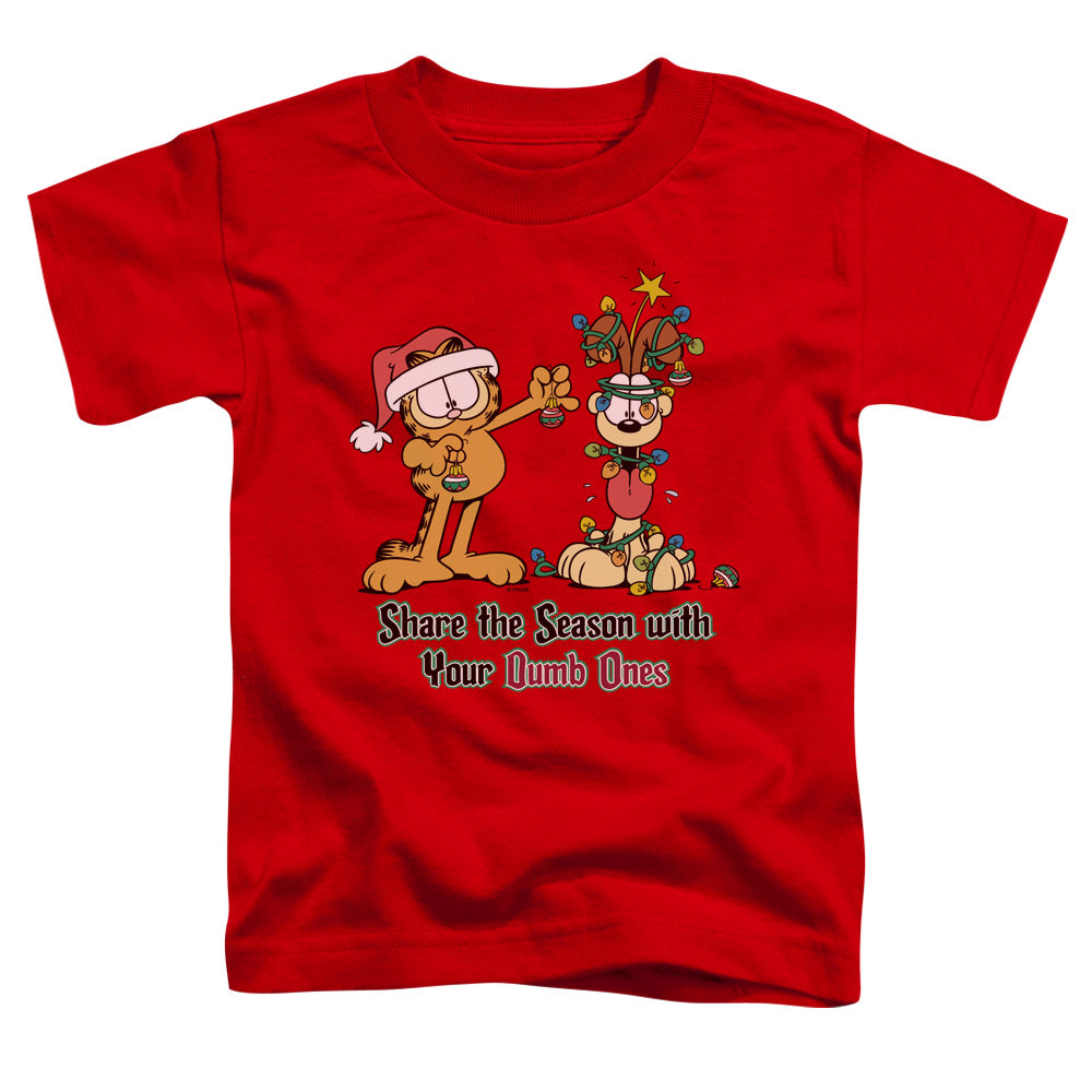 Garfield - Share The Season - Short Sleeve Toddler Tee - Red T-shirt