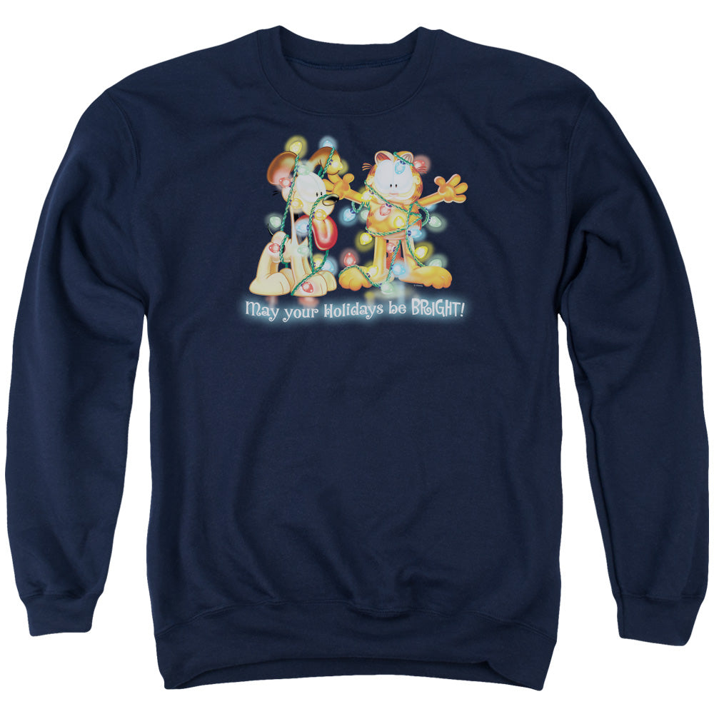 Garfield - Bright Holidays - Adult Crewneck Sweatshirt - Navy