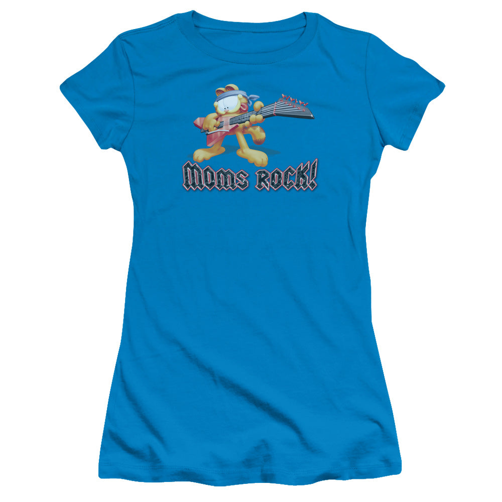 GARFIELD MOMS ROCK - S/S JUNIOR SHEER - TURQUOISE T-Shirt