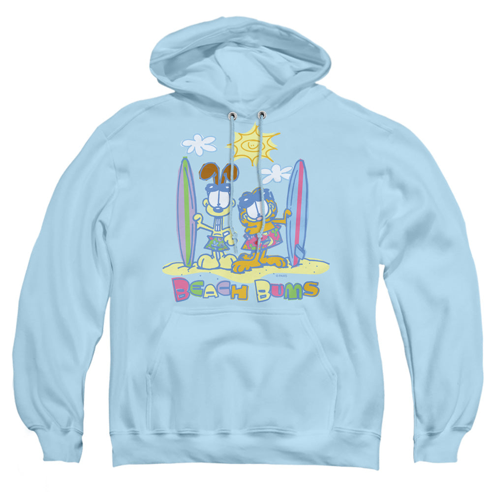 Garfield - Beach Bums - Adult Pull-over Hoodie - Light Blue