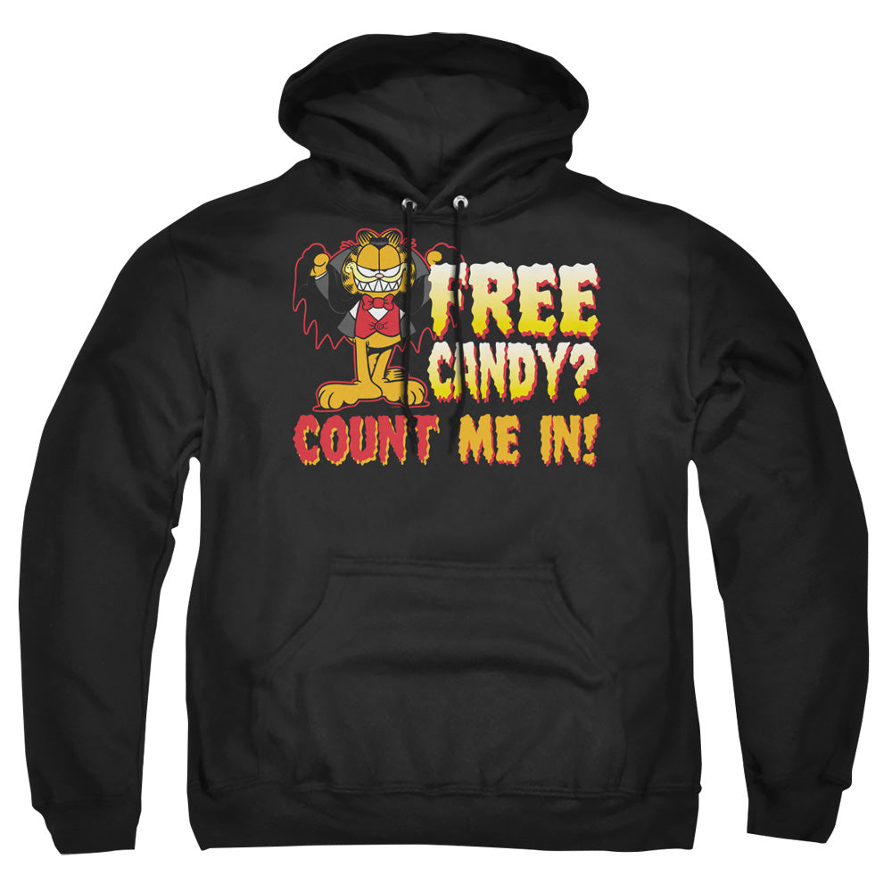 Garfield - Count Me In - Adult Pull-over Hoodie - Black