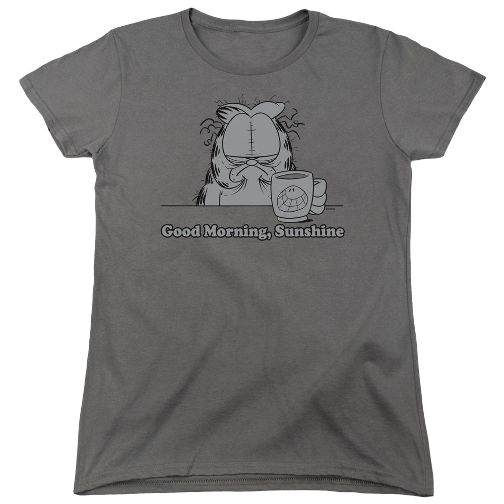 Garfield - Good Morning Sunshine - Short Sleeve Womens Tee - Charcoal T-shirt