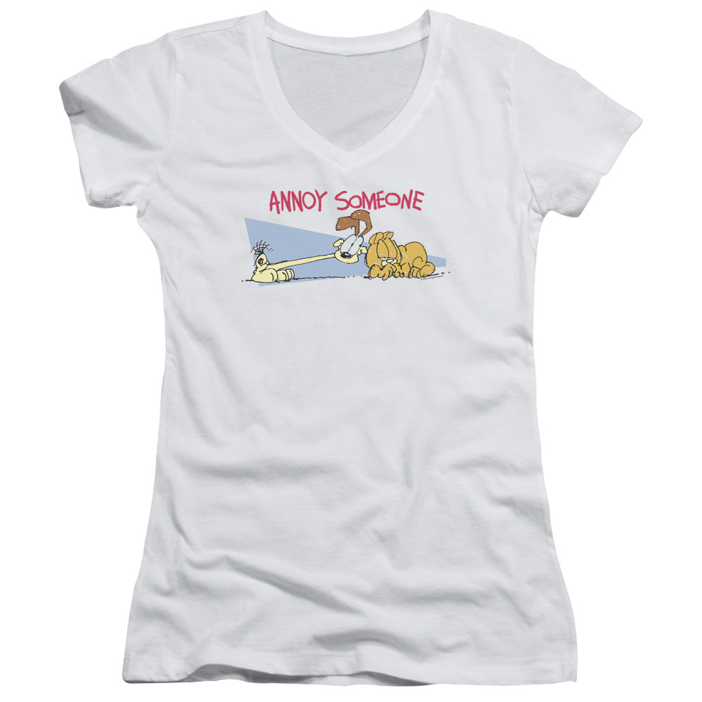 Garfield - Annoy Someone-junior V-neck - White