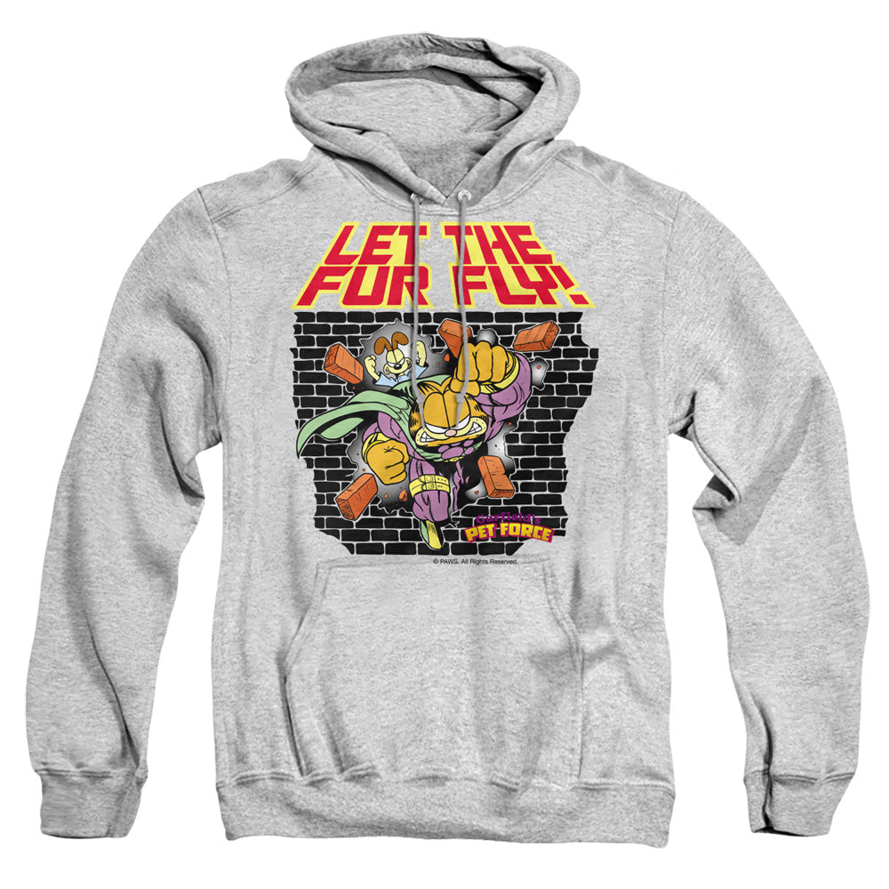 Garfield - Let The Fur Fly - Adult Pull-over Hoodie - Athletic Heather