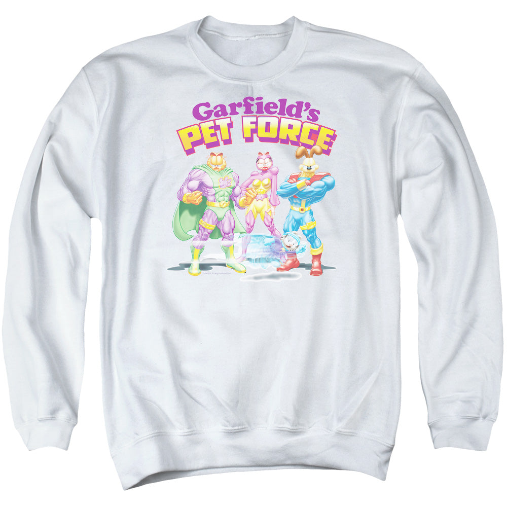 Garfield - Heroes Await - Adult Crewneck Sweatshirt - White