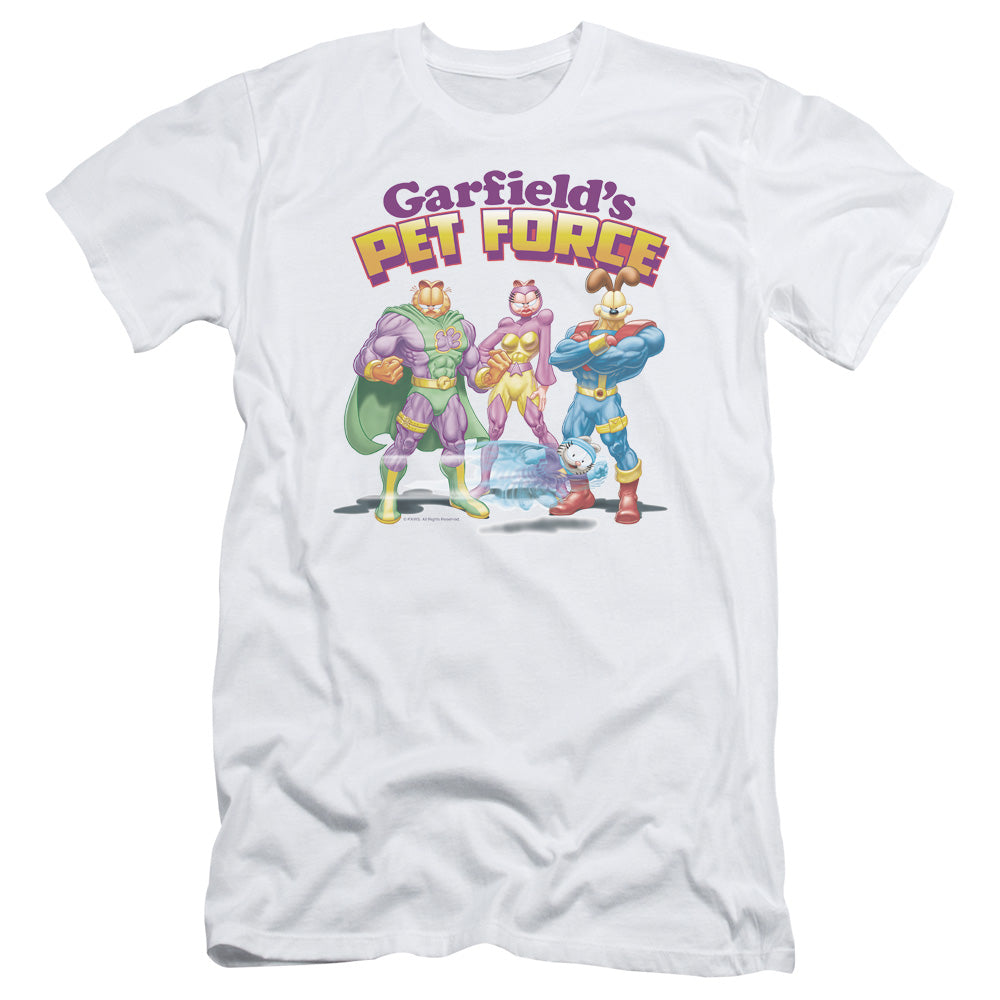 Garfield - Heroes Await - Short Sleeve Adult 30/1 - White T-shirt