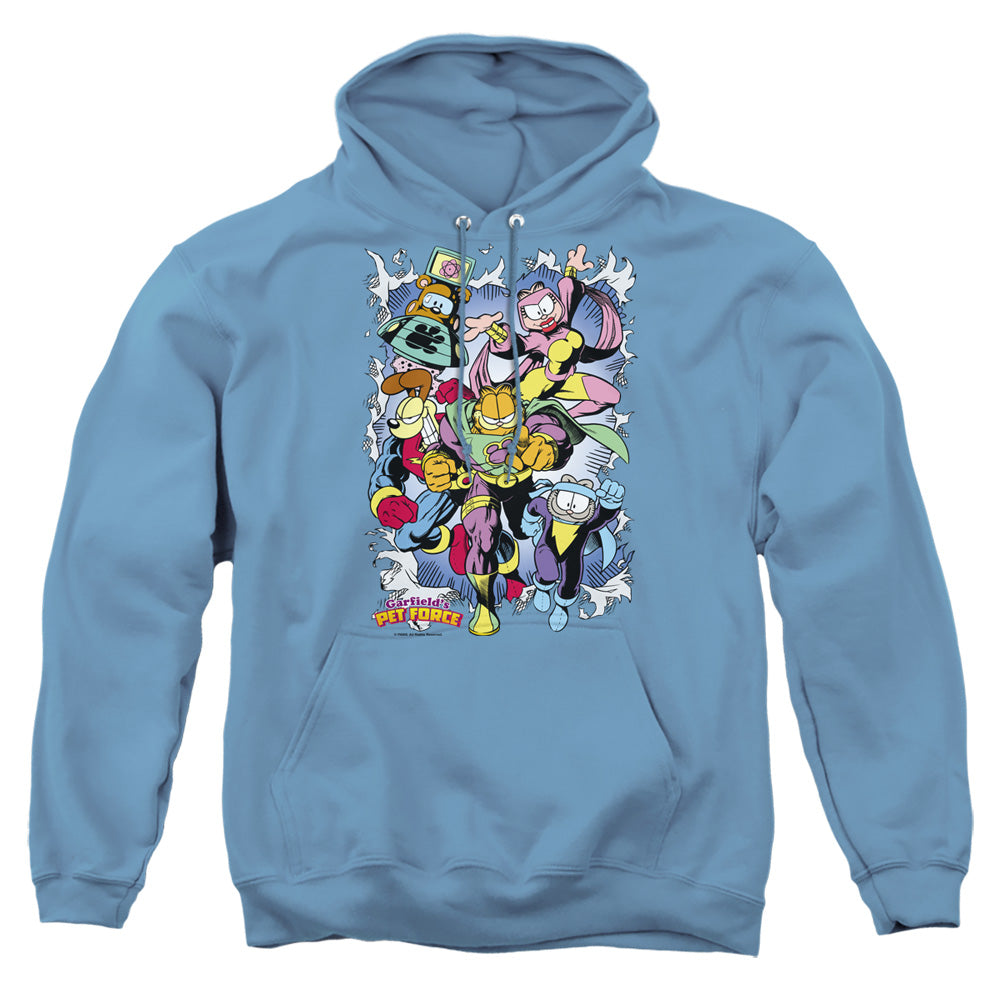 Garfield - Ripped - Adult Pull-over Hoodie - Carolina Blue