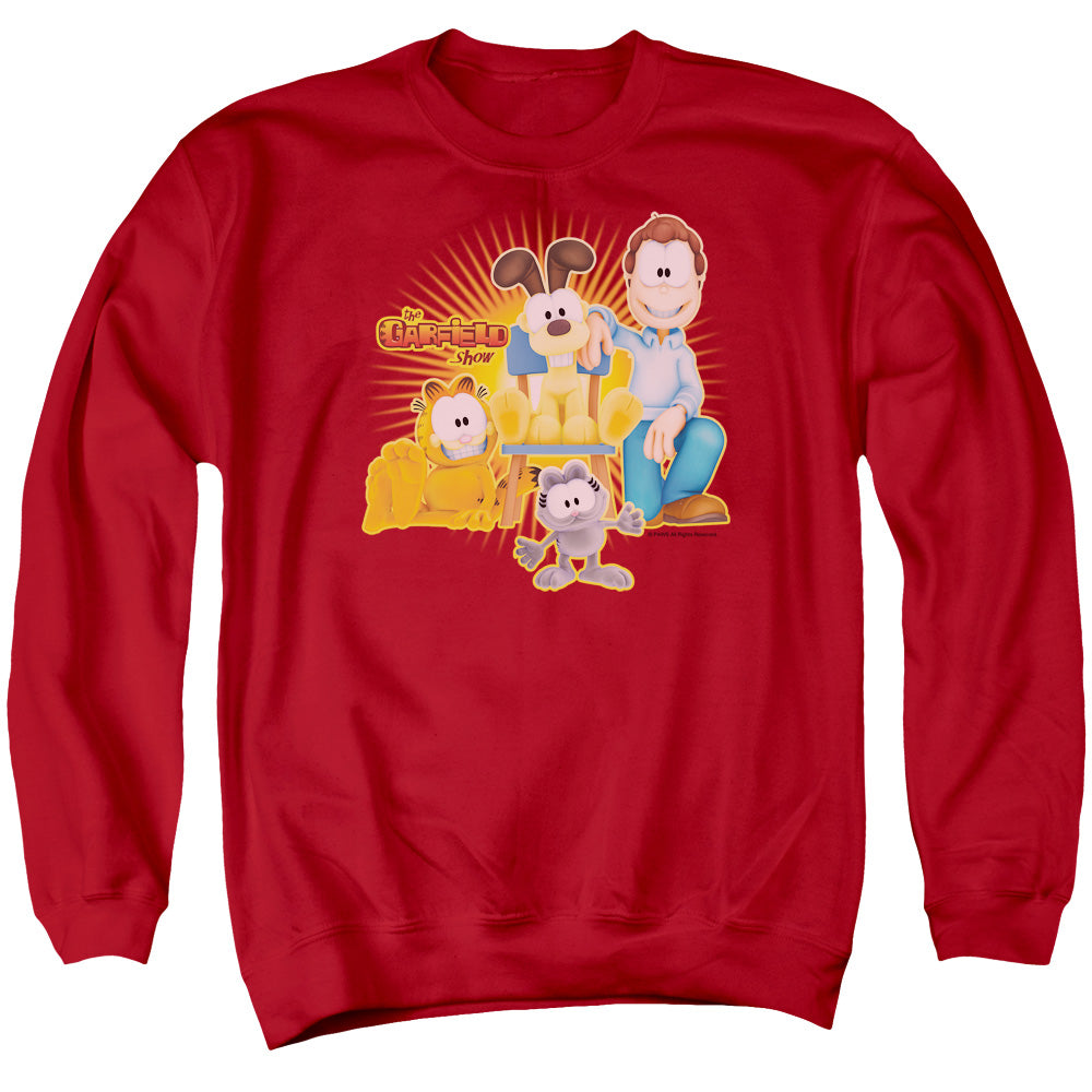 Garfield - Say Cheese - Adult Crewneck Sweatshirt - Red