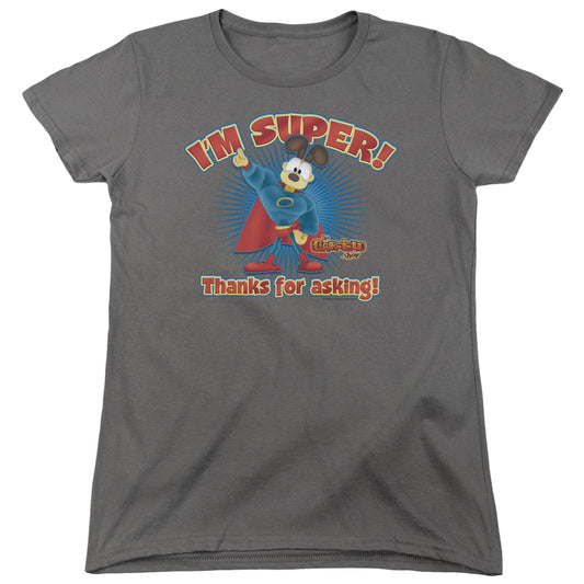 Garfield - Super - Short Sleeve Womens Tee - Charcoal T-shirt
