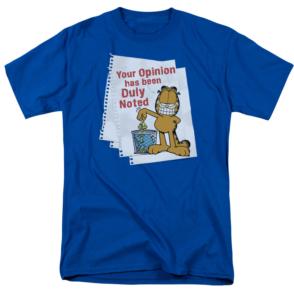 Garfield - Duly Noted - Short Sleeve Adult 18/1 - Royal Blue T-shirt