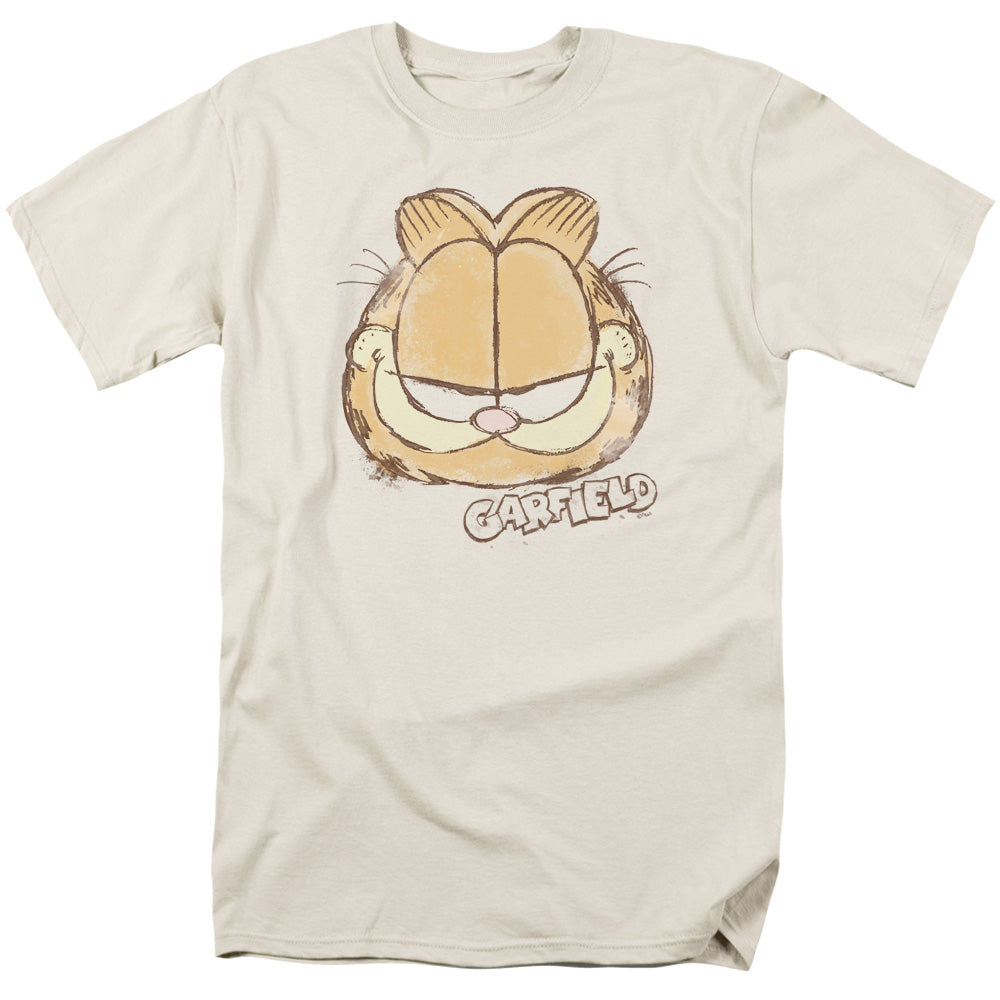 Garfield - Water Color Cat - Short Sleeve Adult 18/1 - Cream T-shirt