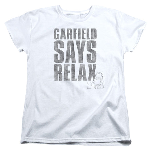 Garfield - Relax - Short Sleeve Womens Tee - White T-shirt