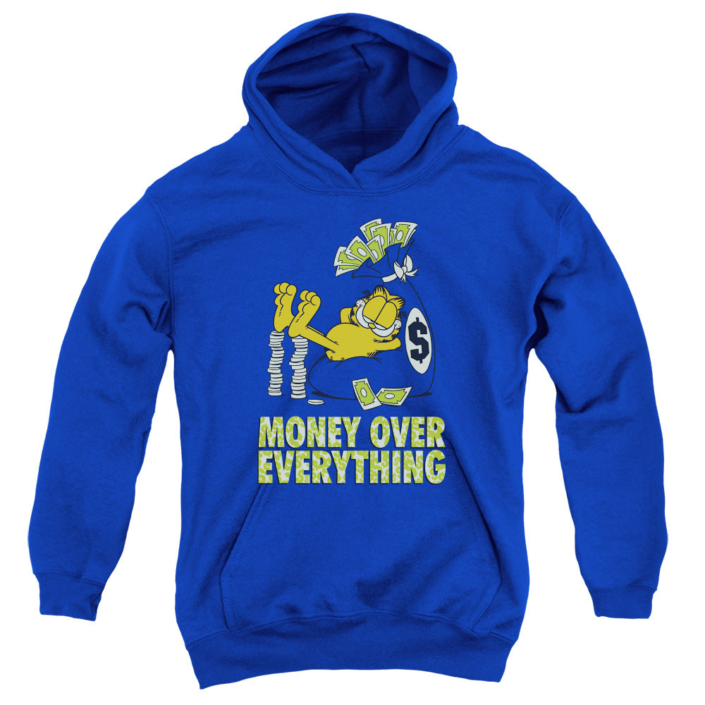 Garfield - Money Is Everyfthhing - Youth Pull-over Hoodie - Royal