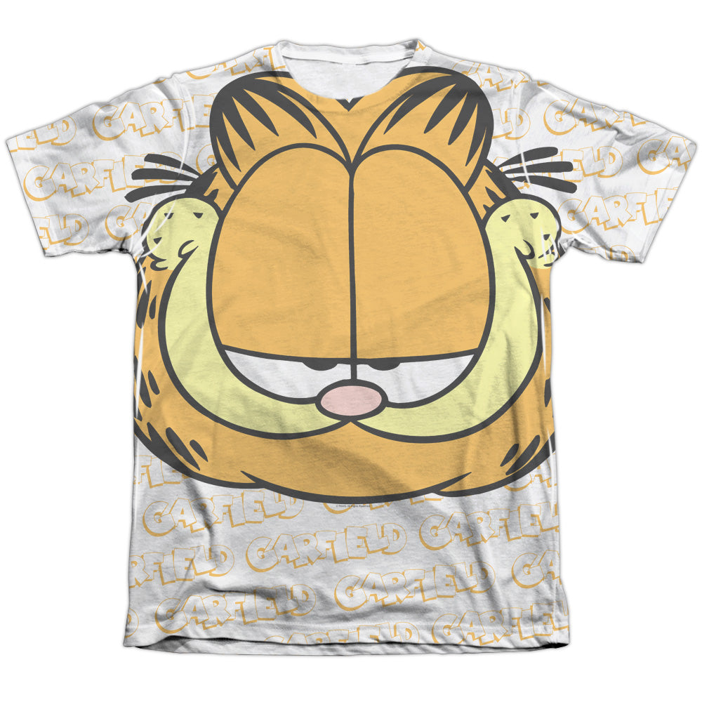 Garfield - Big Face - Adult Poly/cotton Short Sleeve Tee - White T-shirt