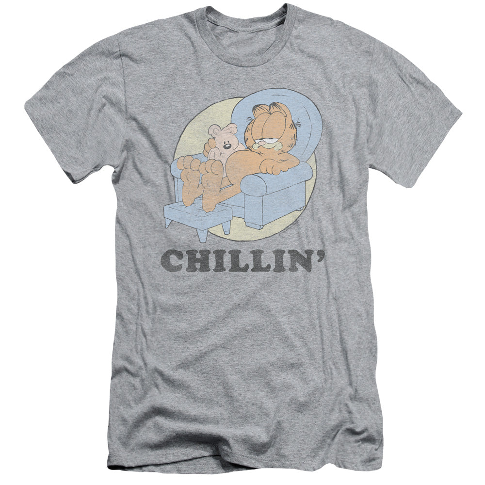 Garfield - Chillin - Short Sleeve Adult 30/1 - Athletic Heather T-shirt