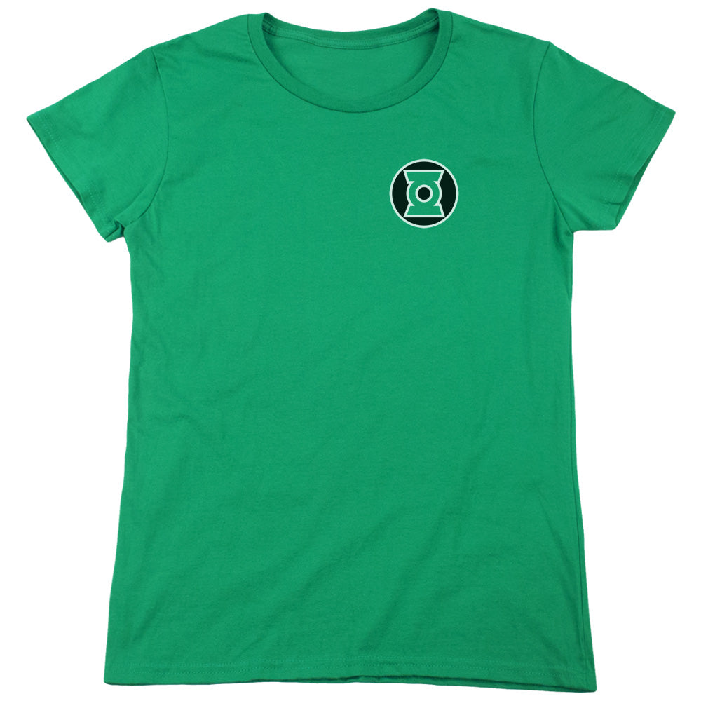 Green Lantern - Kyle Rayner Logo - Short Sleeve Womens Tee - Kelly Green T-shirt