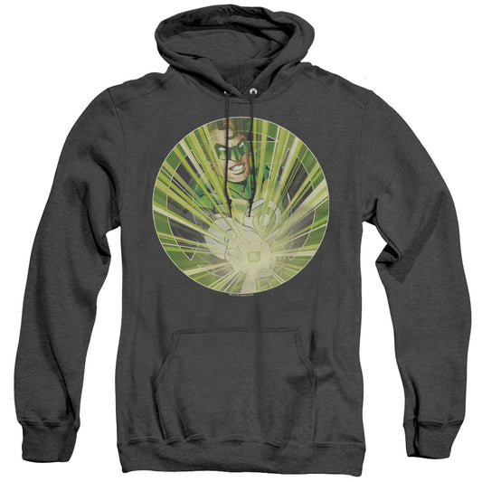 Green Lantern - Light Em Up - Adult Heather Hoodie - Black