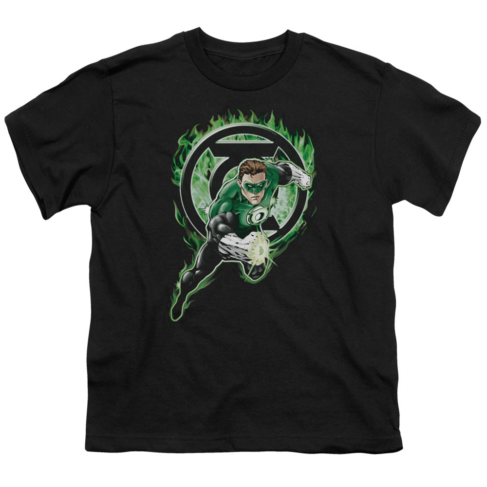 Green Lantern - Space Cop - Short Sleeve Youth 18/1 - Black T-shirt