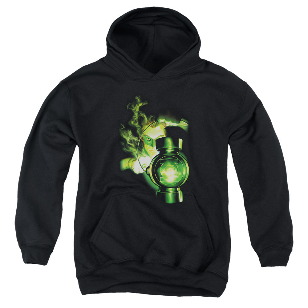 Green Lantern Lantern Light-youth Pull-over Hoodie - Black