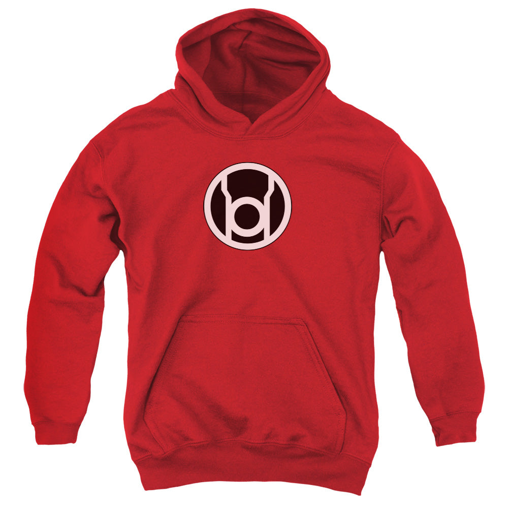 Green Lantern - Red Lantern Logo - Youth Pull-over Hoodie - Red