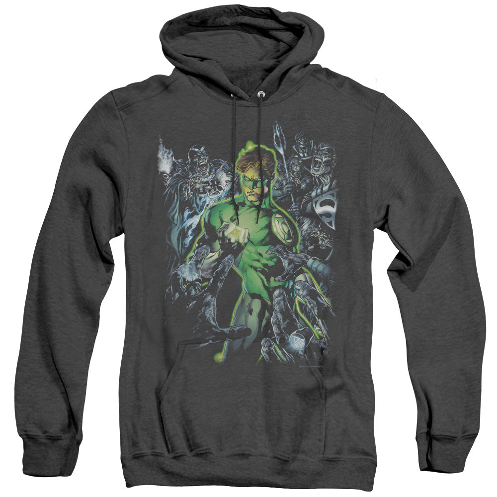 Green Lantern - Surrounded By Death - Adult Heather Hoodie - Black