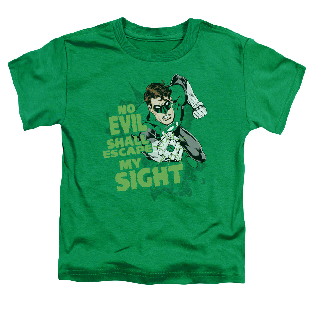 Green Lantern - No Evil - Short Sleeve Toddler Tee - Kelly Green T-shirt