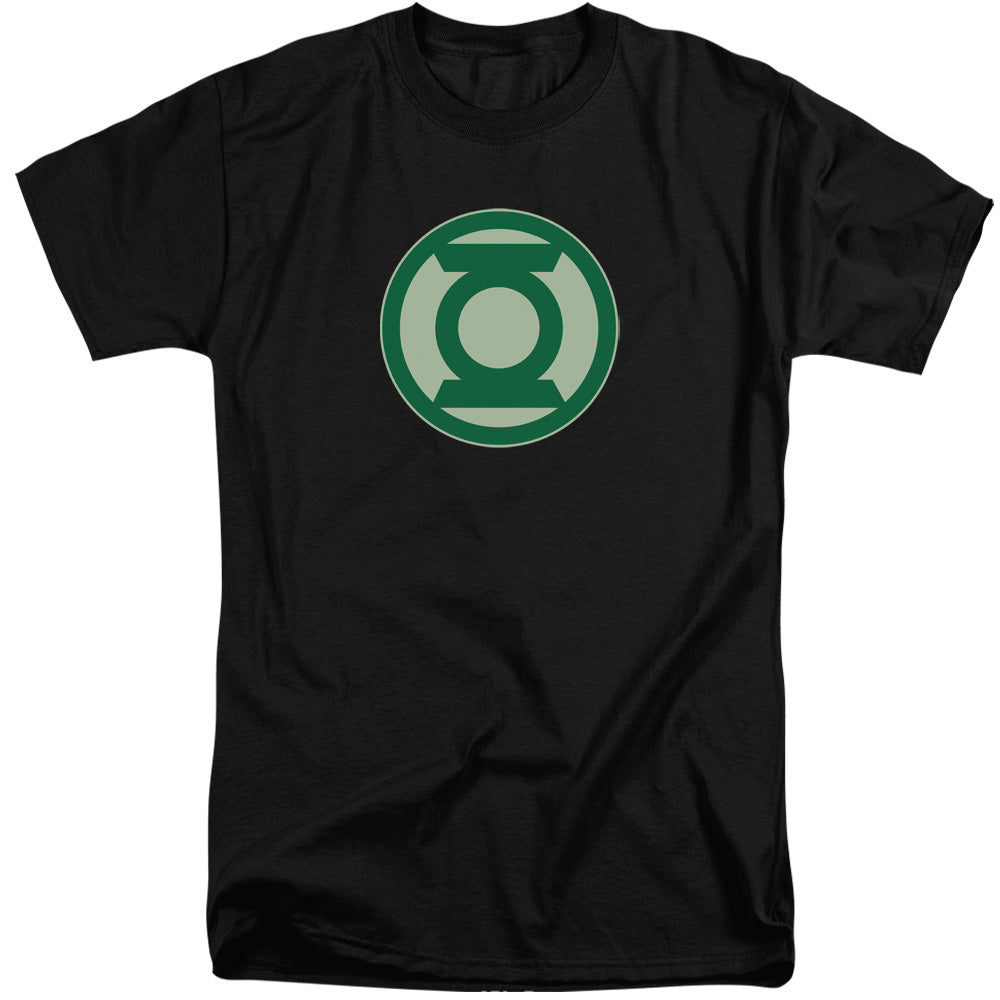 Green Lantern - Green Symbol - Short Sleeve Adult Tall - Black T-shirt