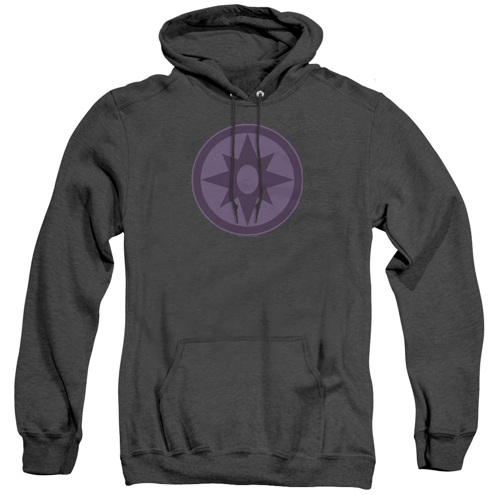 Green Lantern Sapphire Symbol - Adult Heather Hoodie - Black