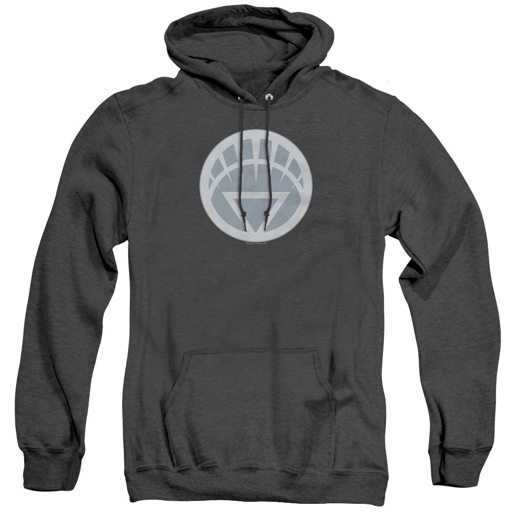 Green Lantern - White Symbol - Adult Heather Hoodie - Black