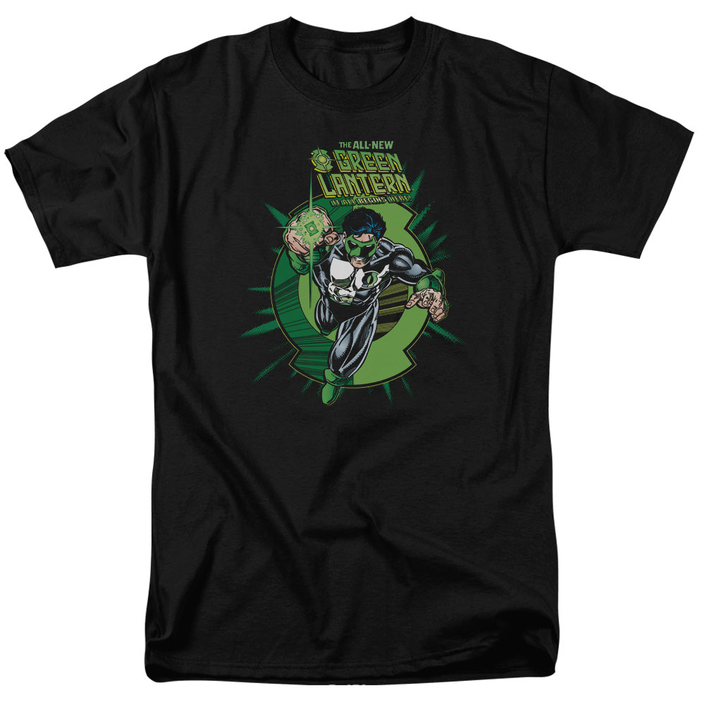 Green Lantern - Rayner Cover - Short Sleeve Adult 18/1 - Black T-shirt