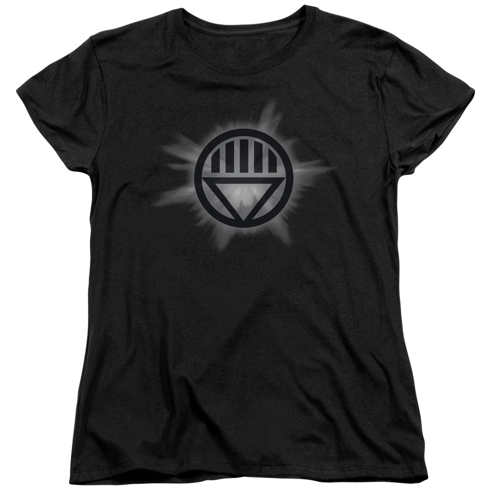 GREEN LANTERN BLACK GLOW - S/S WOMENS TEE - BLACK T-Shirt