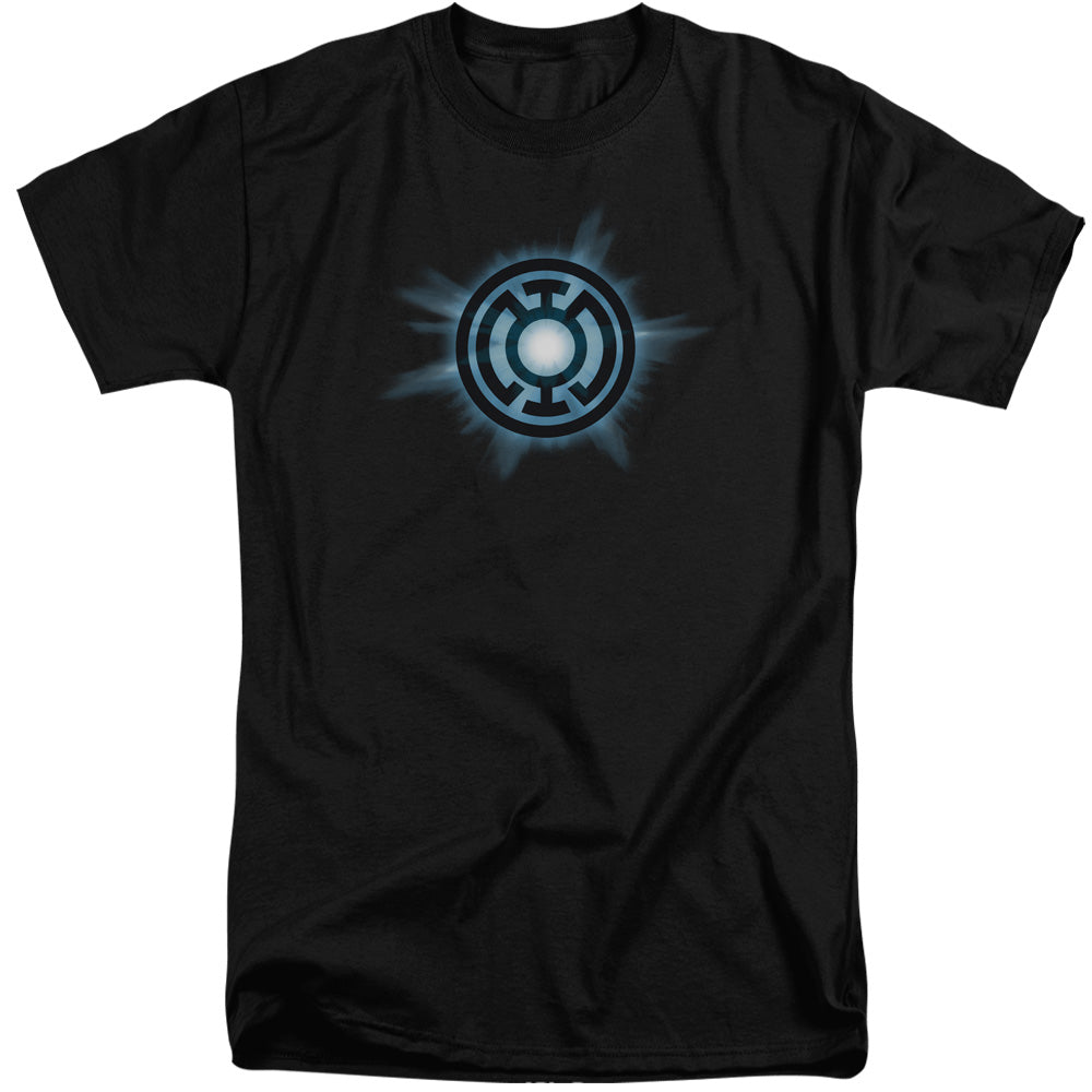 Green Lantern - Blue Glow - Short Sleeve Adult Tall - Black T-shirt