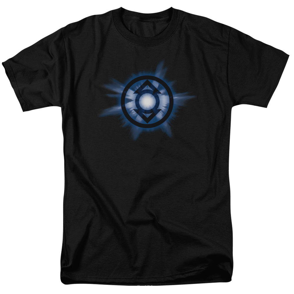 Green Lantern - Indigo Glow - Short Sleeve Adult 18/1 - Black T-shirt