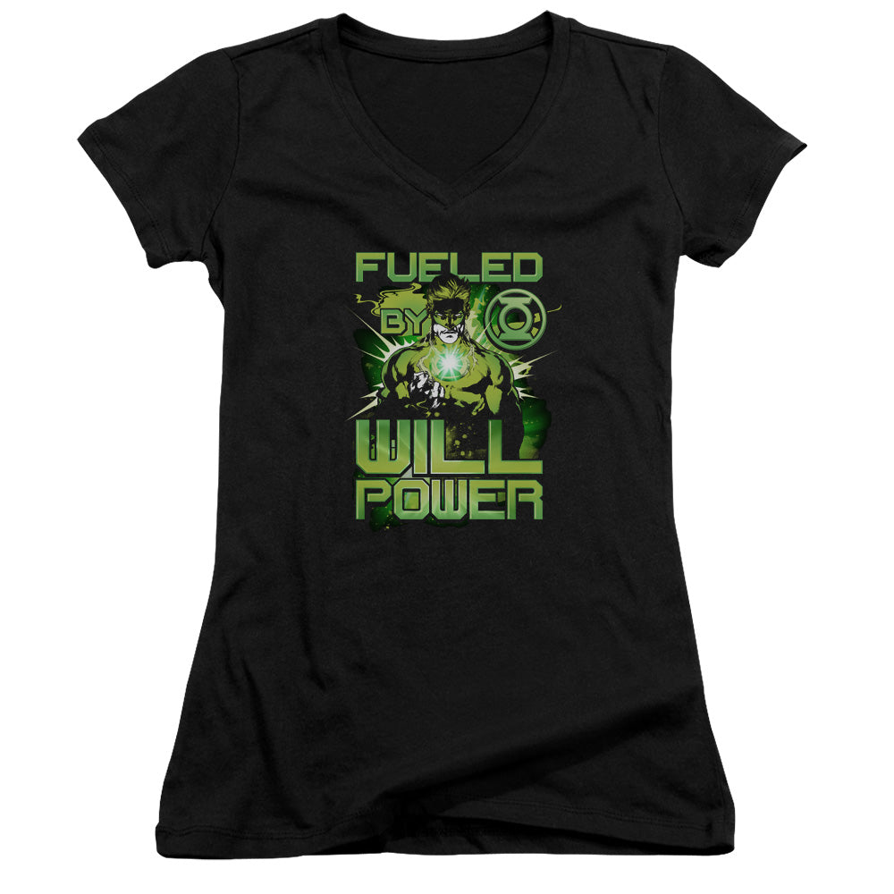 Green Lantern - Fueled - Junior V-neck - Black