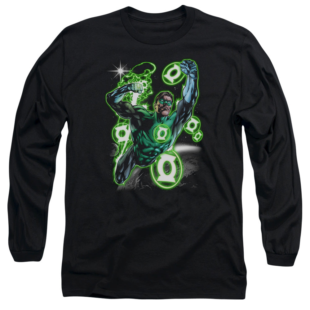 Green Lantern - Earth Sector - Long Sleeve Adult 18/1 - Black T-shirt