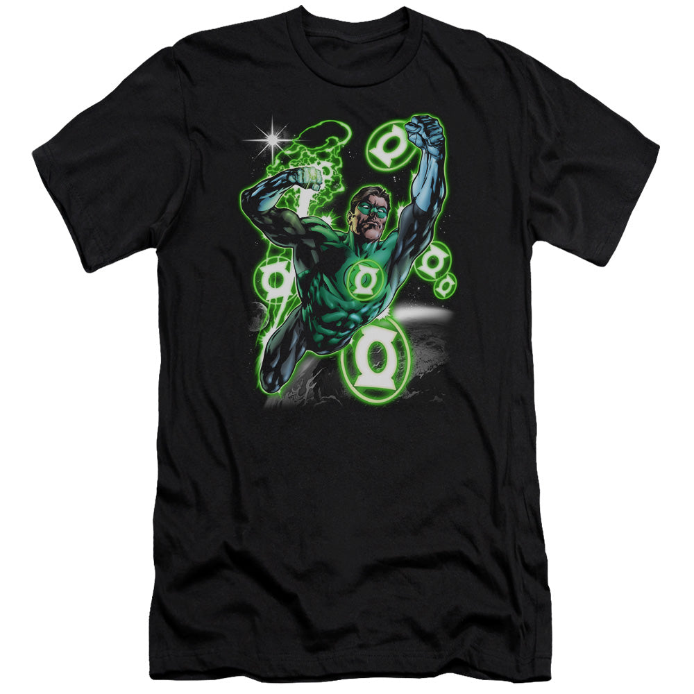 Green Lantern - Earth Sector - Short Sleeve Adult 30/1 - Black T-shirt