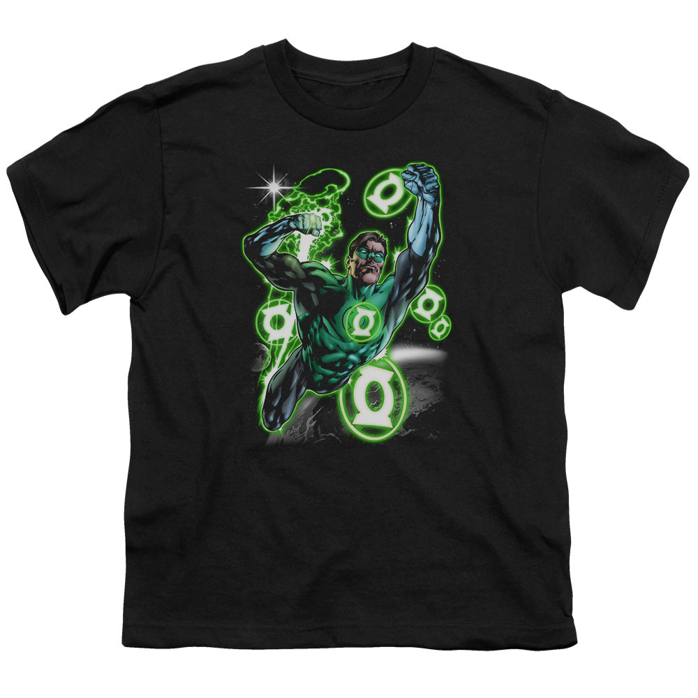 Green Lantern - Earth Sector - Short Sleeve Youth 18/1 - Black T-shirt