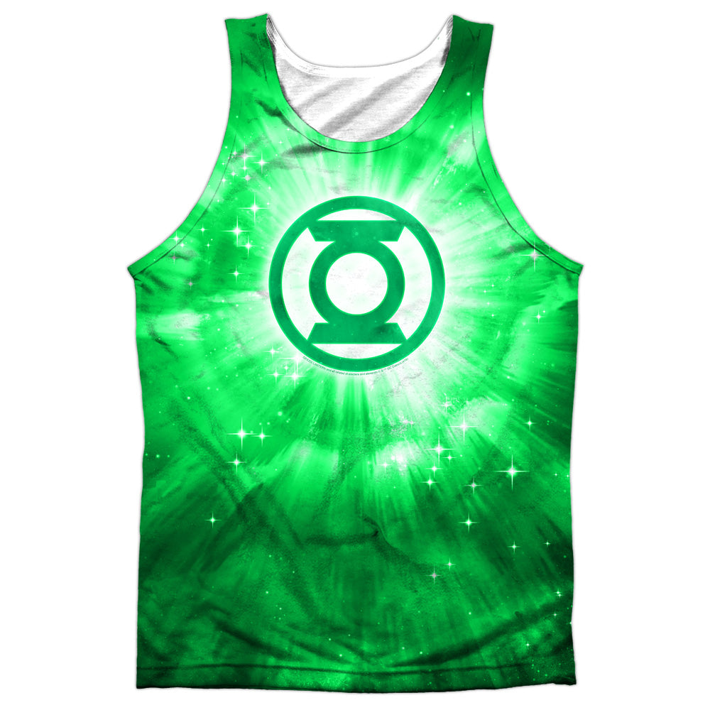 Green Lantern - Green Energy - Adult 100% Poly Tank Top - White