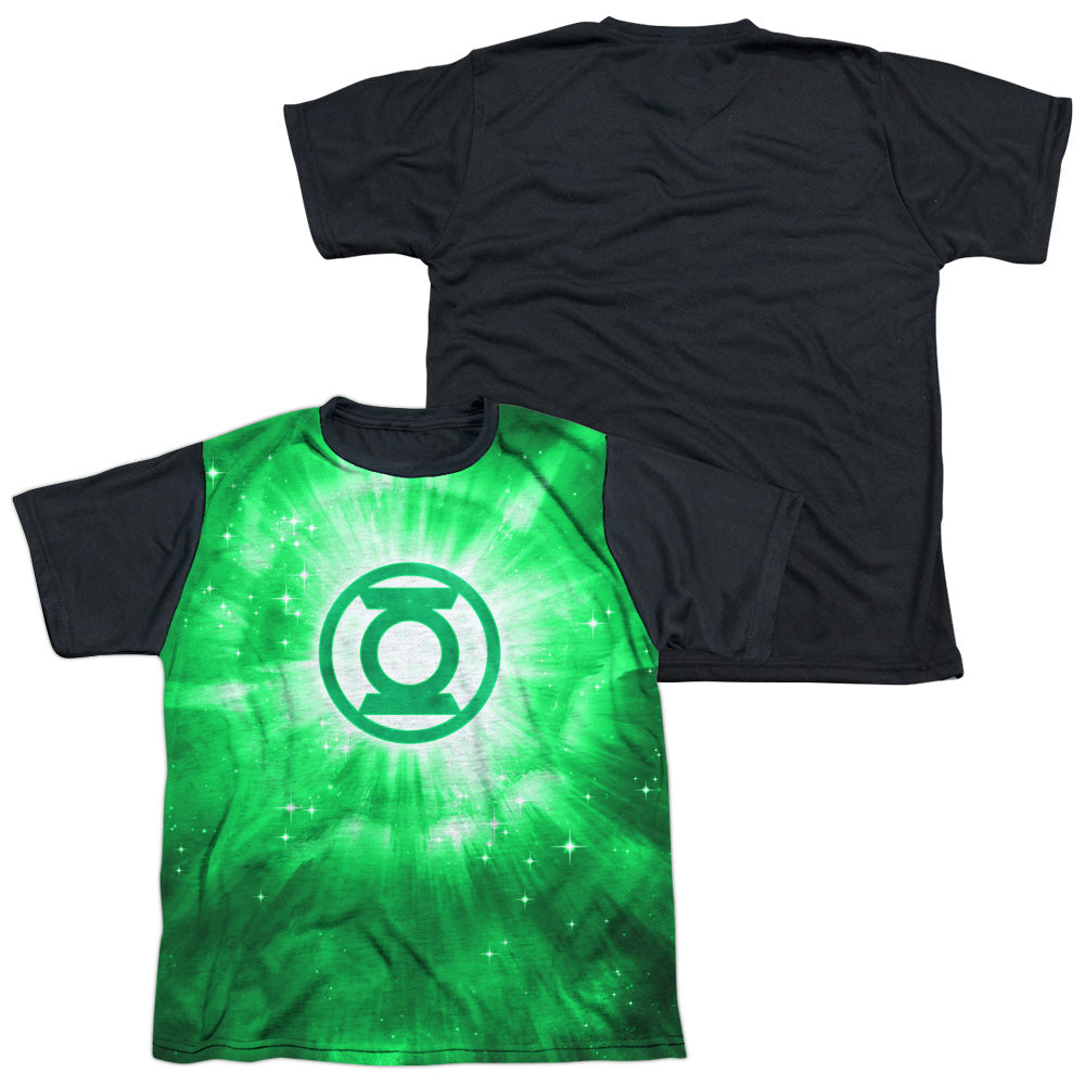 Green Lantern - Green Energy - Short Sleeve Youth White Front Black Back   - White T-shirt