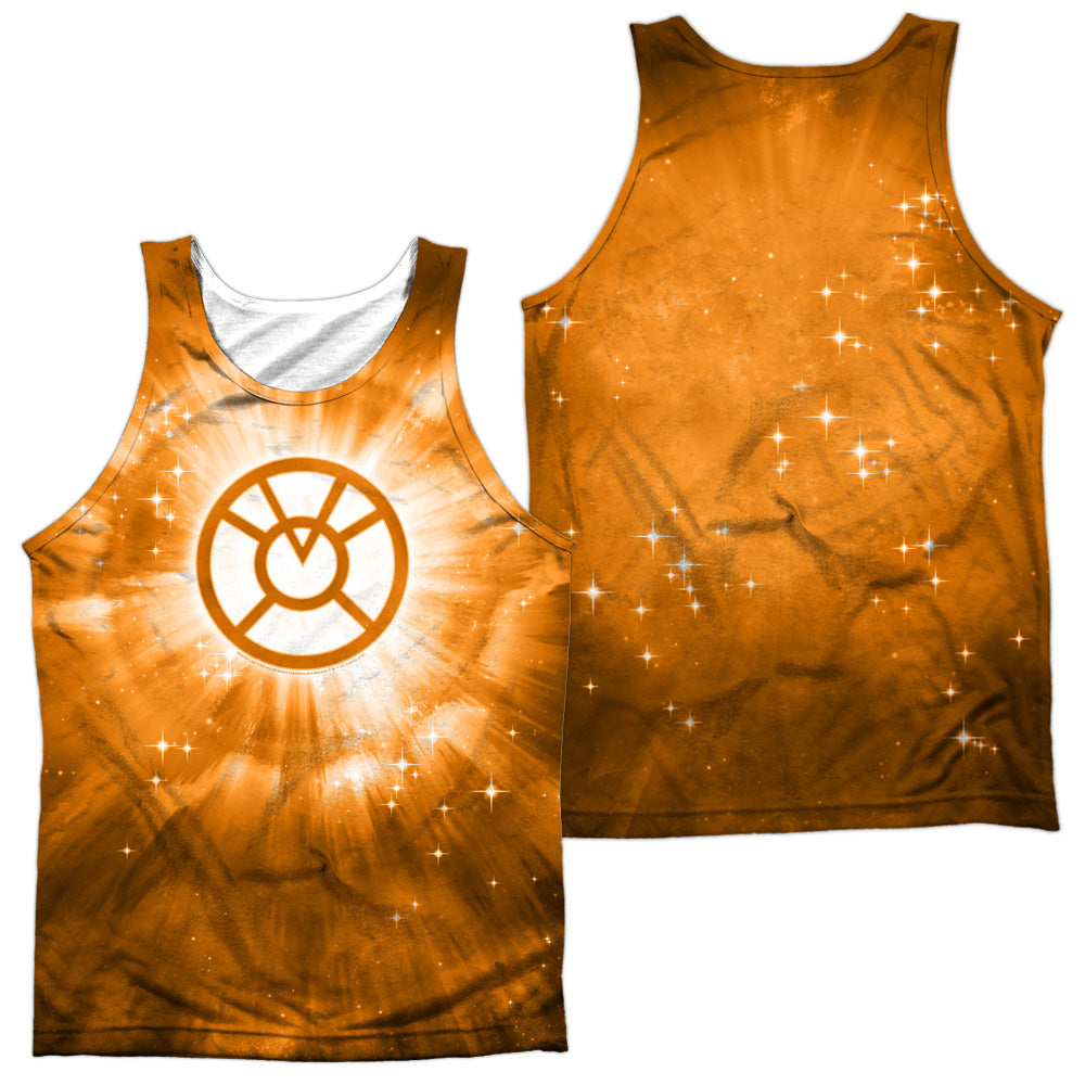 Green Lantern - Orange Energy - Adult 100% Poly Tank Top - White