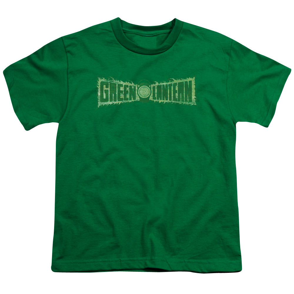 Green Lantern - Flame Logo - Short Sleeve Youth 18/1 - Kelly Green T-shirt