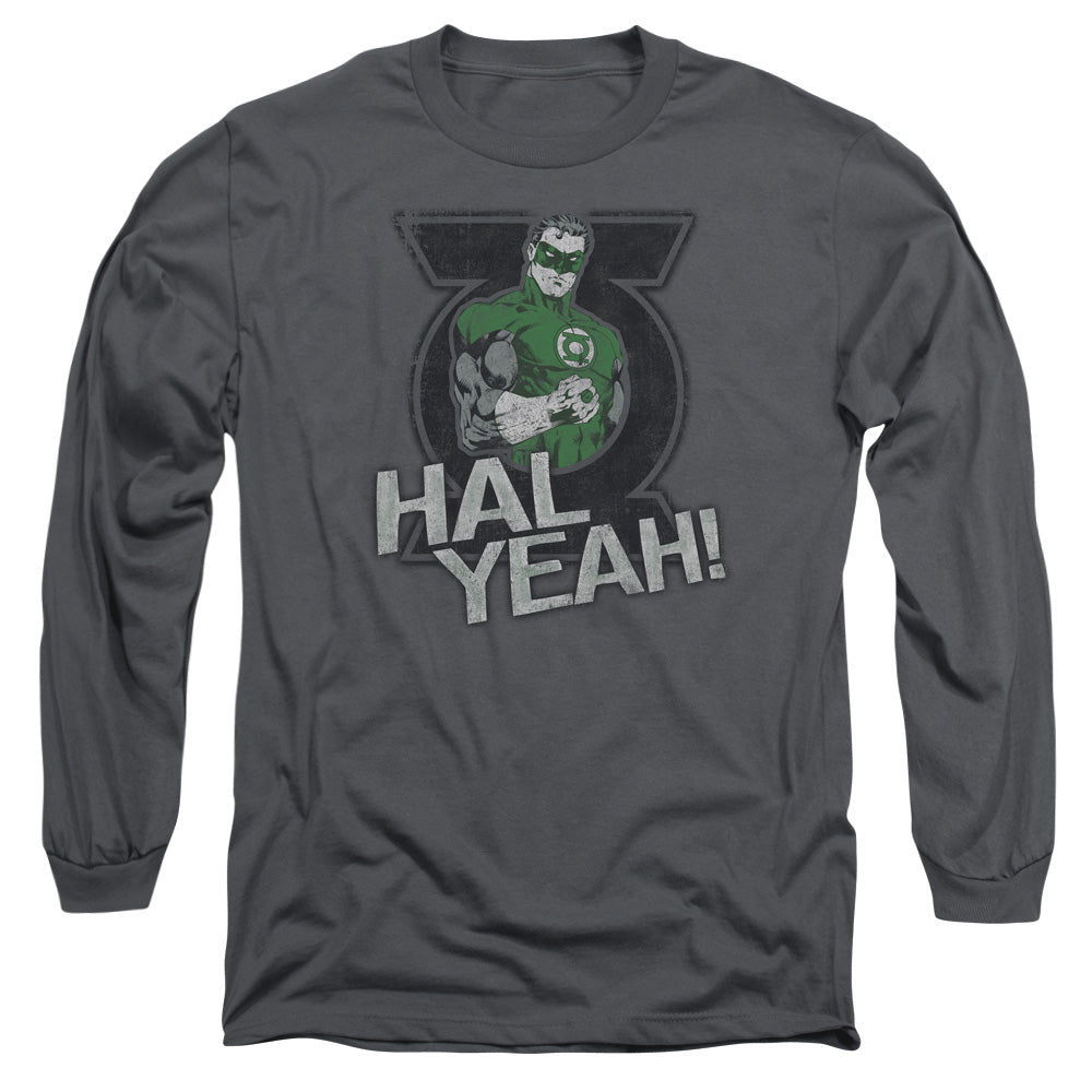 Green Lantern - Hal Yeah - Long Sleeve Adult 18/1 - Charcoal T-shirt