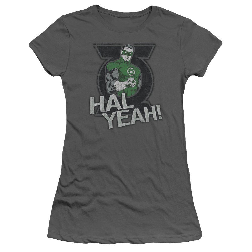 Green Lantern - Hal Yeah - Short Sleeve Junior Sheer - Charcoal T-shirt