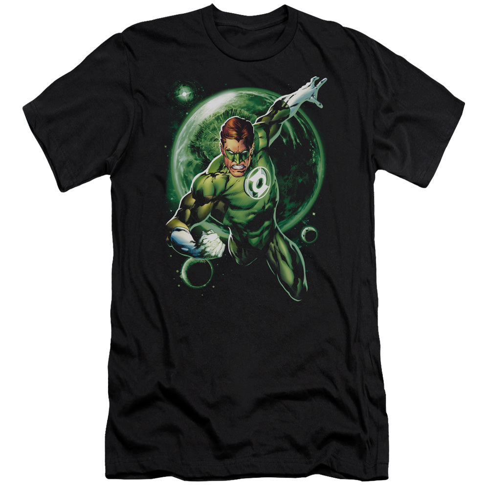 Green Lantern - Galaxy Glow - Short Sleeve Adult 30/1 - Black T-shirt