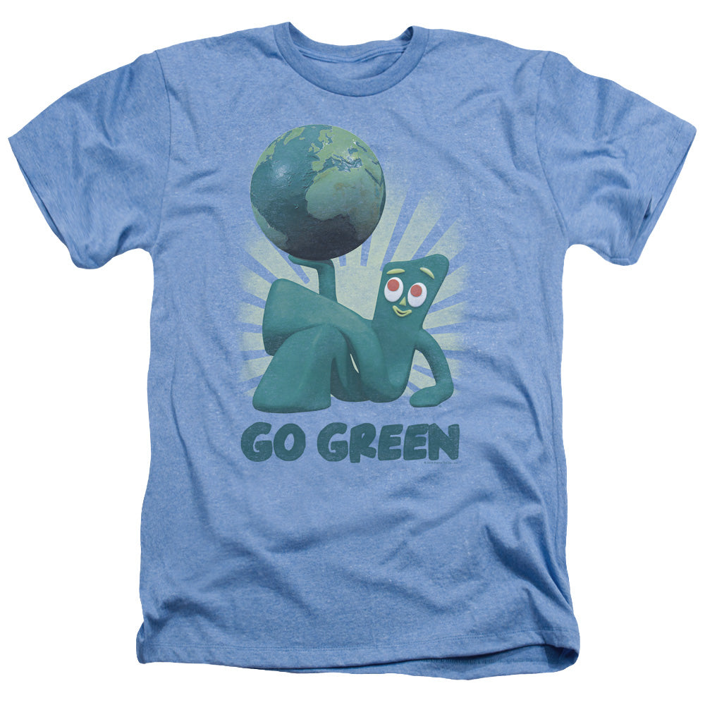 Gumby - Go Green - Adult Heather - Light Blue