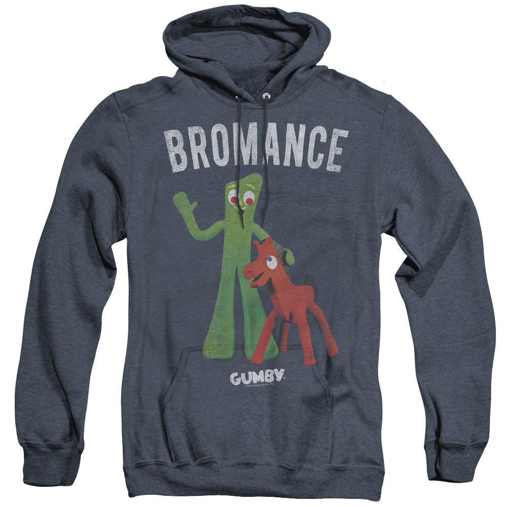 Gumby - Bromance - Adult Heather Hoodie - Navy