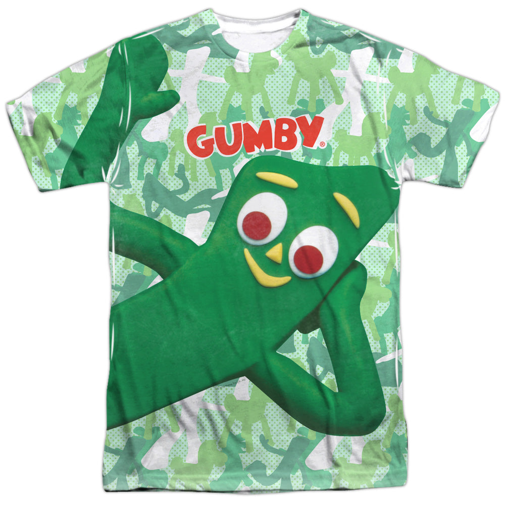 Gumby - Gumbyflage - Short Sleeve Adult Poly Crew - White T-shirt